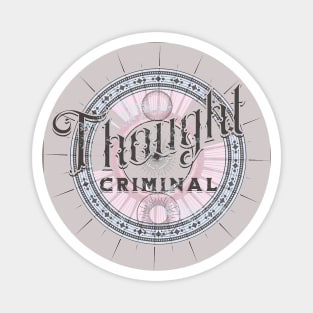 Thought Criminal 1984 Free Speech Science in retro design with queer flag and suffragette colors Magnet